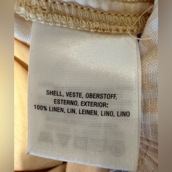 Anthropologie White and Tan Wide Leg Pants - Picture 11 of 12